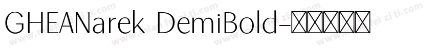 GHEANarek DemiBold字体转换